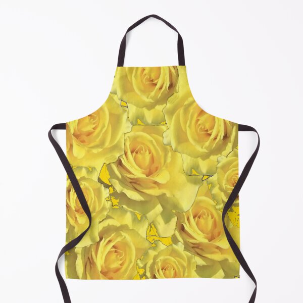 Item preview, GOLDEN YELLOW GARDEN ROSES ABSTRACT PATTERN ART designed and sold by sharlesart.