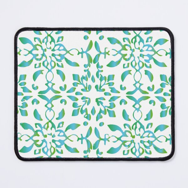 Item preview, Mosaico azulejo flores verde azul designed and sold by GirlaineSQ.