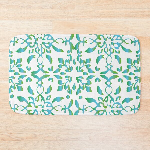 Item preview, Mosaico azulejo flores verde azul designed and sold by GirlaineSQ.