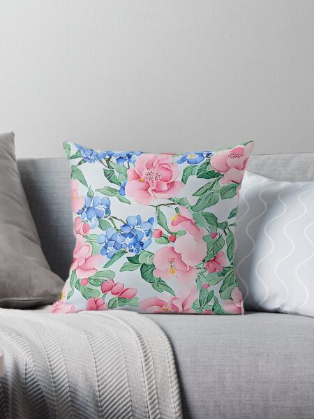 Item preview, Magnolia flowers and blue forgetmenots designed and sold by SophieClimaArt.