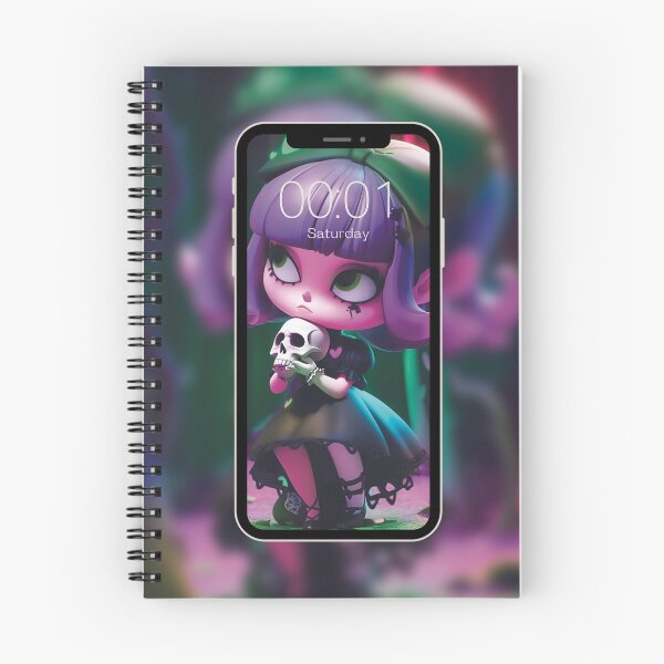 Item preview, Creepy Cute Doll Print: Unique Kawaii Design for Clothing and Gadgets designed and sold by melaesse.