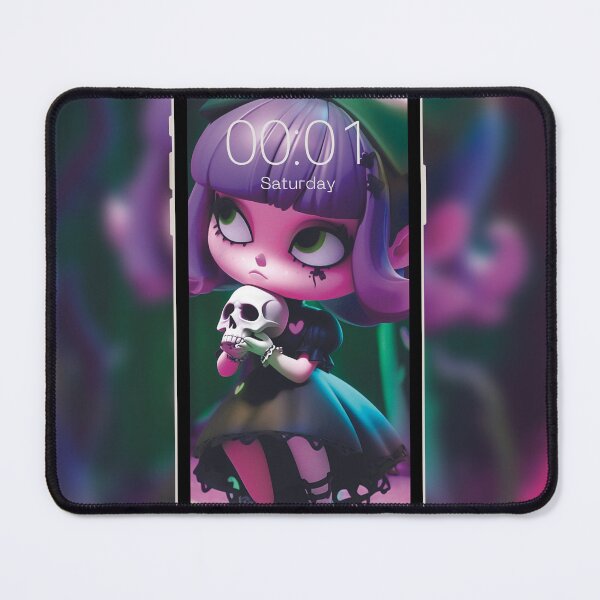 Item preview, Creepy Cute Doll Print: Unique Kawaii Design for Clothing and Gadgets designed and sold by melaesse.