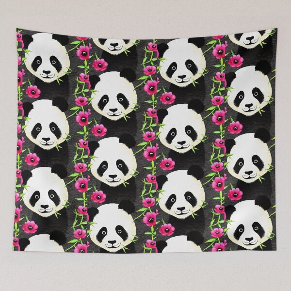 Item preview, Peek-a-Boo Panda - Playful Art Print designed and sold by ZenEverAI.