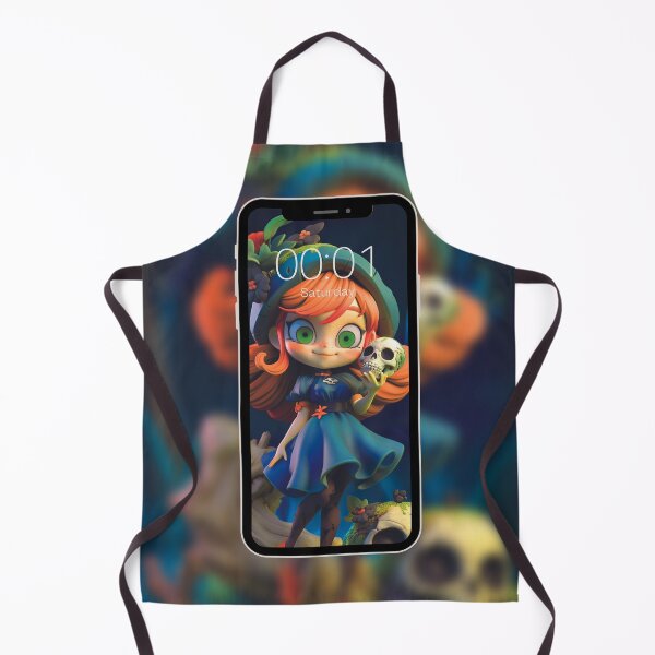 Item preview, Creepy Cute Doll Print: Unique Kawaii Design for Clothing and Gadgets designed and sold by melaesse.