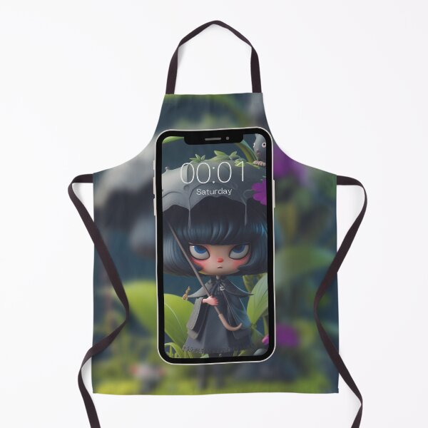 Item preview, Creepy Cute Doll Print: Unique Kawaii Design for Clothing and Gadgets designed and sold by melaesse.