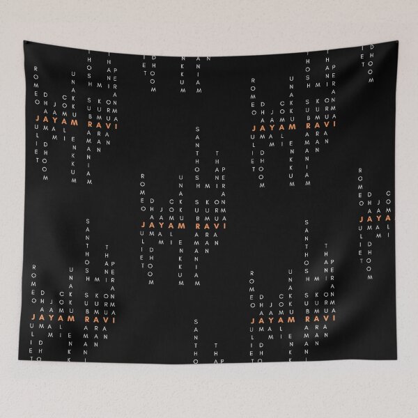 Item preview, Jayam Ravi Tamil Movie Titles Orange designed and sold by pixelsbyrs.