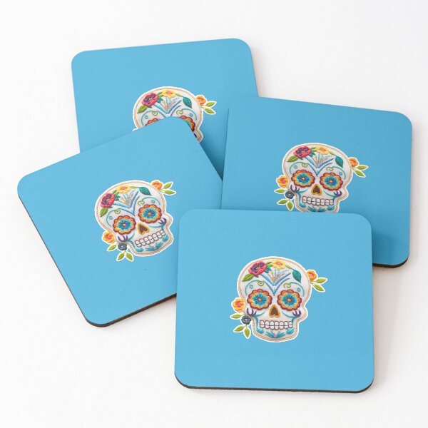 Item preview, Dia De los muertos in fake embroidery  designed and sold by SusanaDesigns.