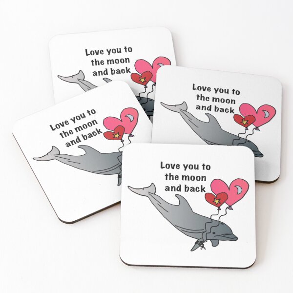 Item preview, The Mission Space Dolphin Love You To The Moon and Back designed and sold by Allysha Lazar.