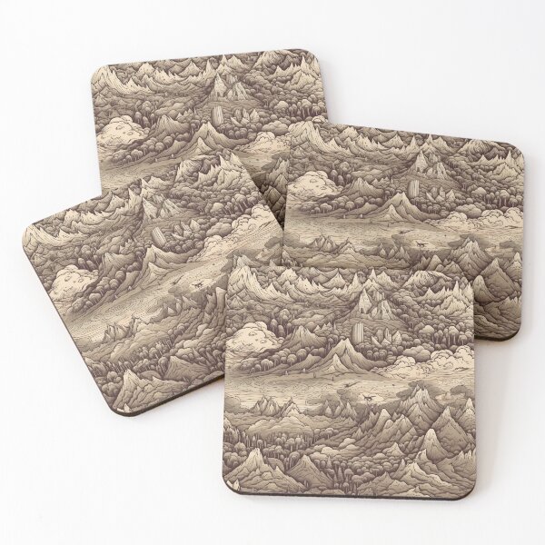 Item preview, Mountains Painting Retro designed and sold by Kamin42.