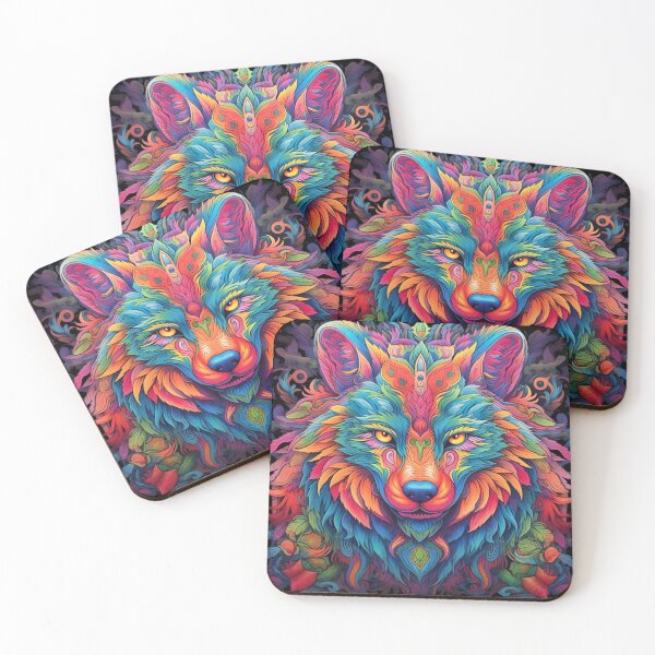 Item preview, International Wolf Day | Psychedelic Wolf designed and sold by StickeryPickery.