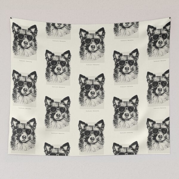 Artikelvorschau, Icelandic Sheepdog Digital Sketch Drawing Illustration entworfen und verkauft von rafaeltto.