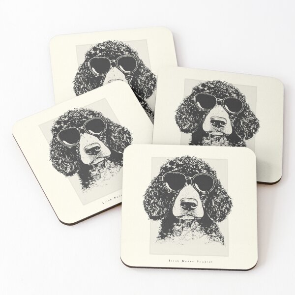 Artikelvorschau, Irish Water Spaniel Digital Sketch Drawing Illustration entworfen und verkauft von rafaeltto.