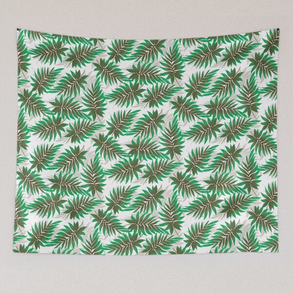 Item preview, Tropical Fern Leaves - Green designed and sold by JaselviiStudio.