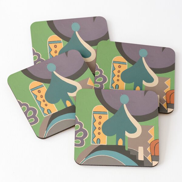 Item preview, Funky Arabic Buildings - Abstract Mural Art  designed and sold by Jillianamatt.