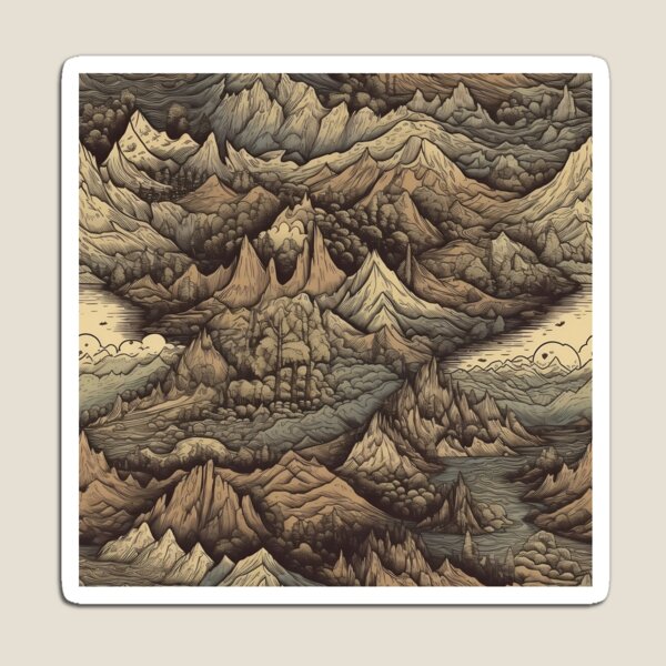 Item preview, Mountains Painting Dark designed and sold by Kamin42.