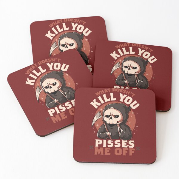 Item preview, Copy of What Doesn't Kill You Pisses Me Off - Funny Creepy Skull Gift designed and sold by EduEly.