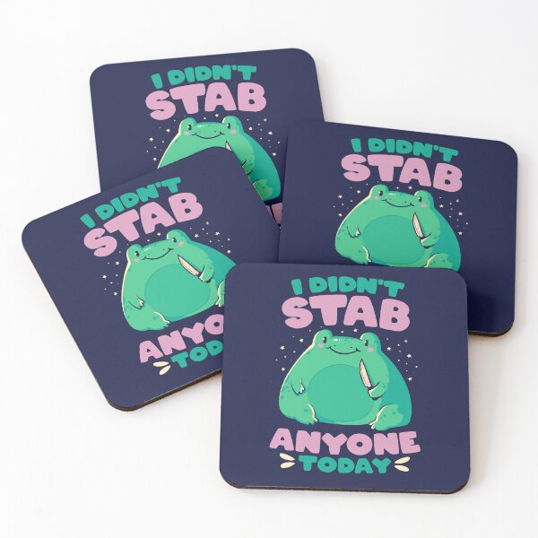 Item preview, I Didn't Stab Anyone Today - Funny Cute Frog Gift designed and sold by EduEly.