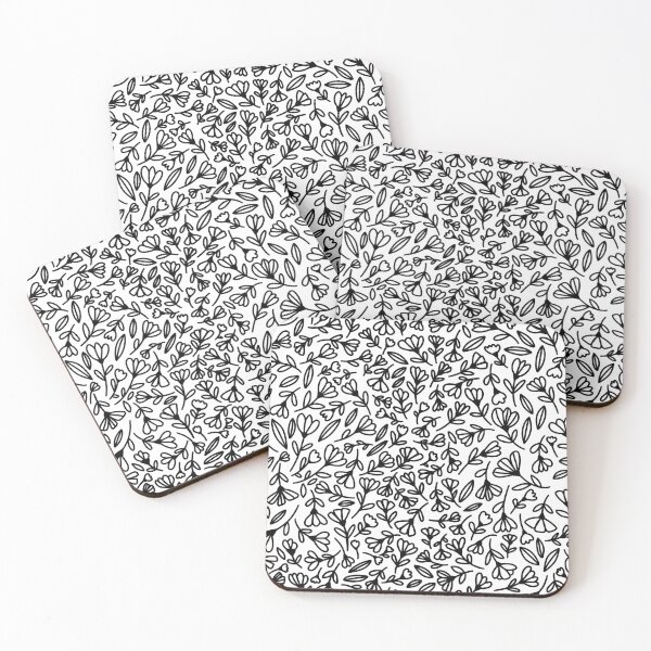 Item preview, Line Art Flower Pattern designed and sold by Stephanie McRae.