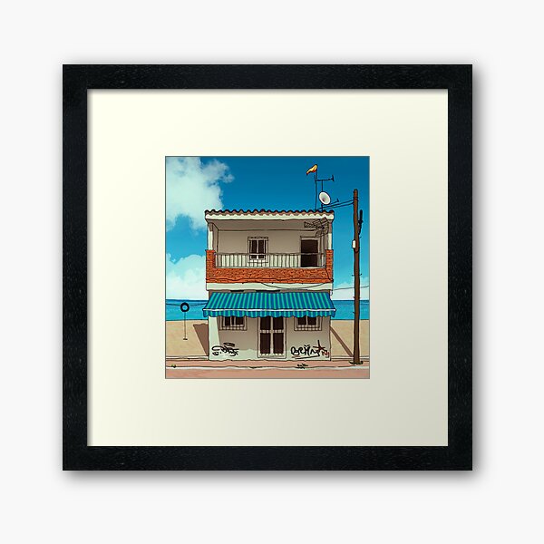 Beach House Framed Art Print