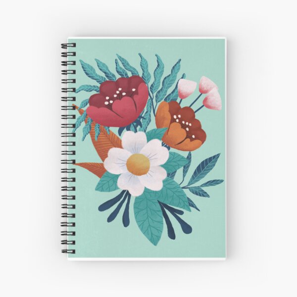 Vista previa del artículo con la obra «Línea mandarina, "flores" en tonos primaverales», diseñado y vendido por pepperlight.