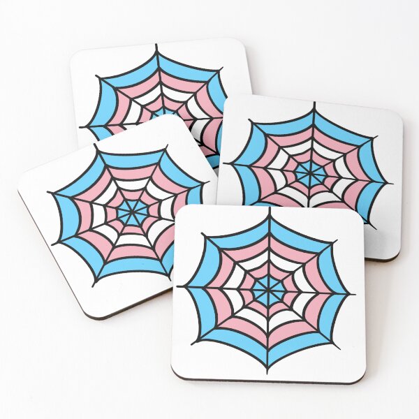 Item preview, Trans Pride Flag Spiderweb designed and sold by rabbitvampire .
