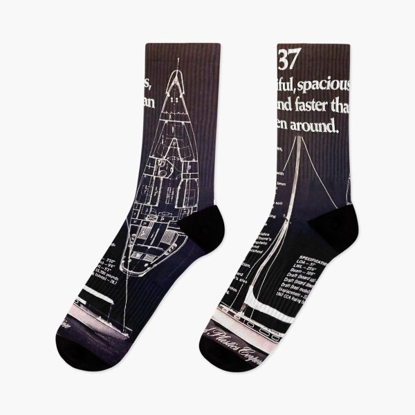 Item preview, Tartan 37 Sailing Boating Black White Vintage designed and sold by ChristinasMess.