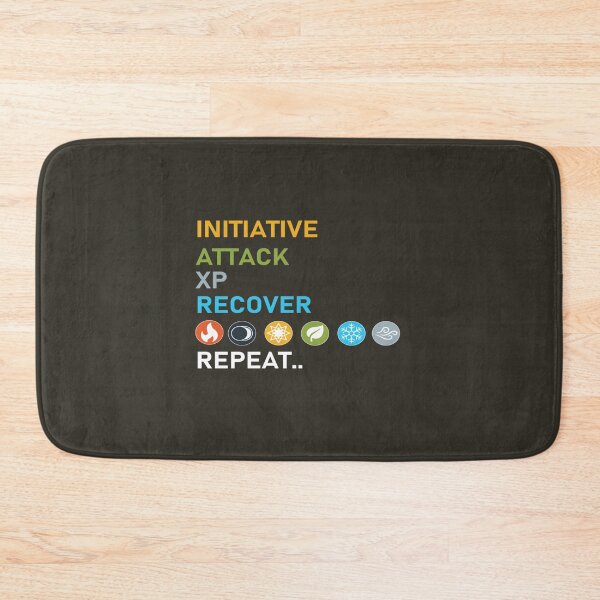 Item preview, Gloomhaven Initiative, Attack, XP, Recover, Repeat Board Game Graphic - Tabletop Gaming designed and sold by GeorgeDodd2.