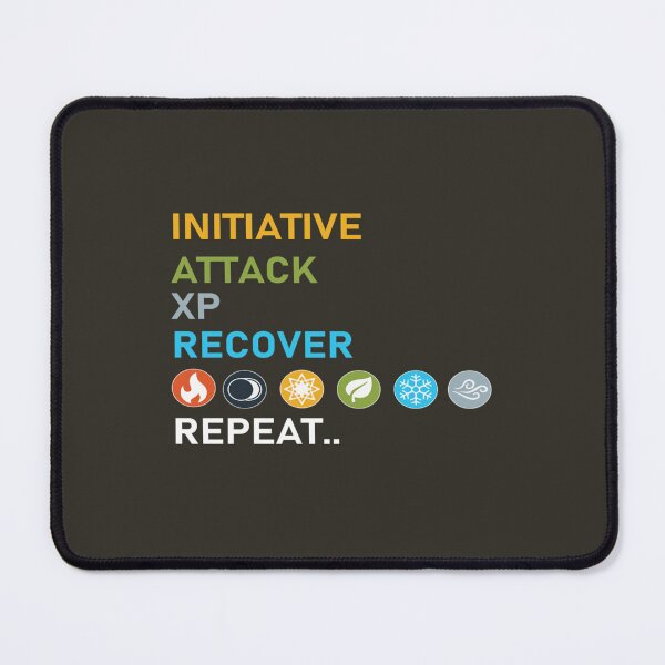 Item preview, Gloomhaven Initiative, Attack, XP, Recover, Repeat Board Game Graphic - Tabletop Gaming designed and sold by GeorgeDodd2.