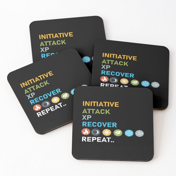 Item preview, Gloomhaven Initiative, Attack, XP, Recover, Repeat Board Game Graphic - Tabletop Gaming designed and sold by GeorgeDodd2.
