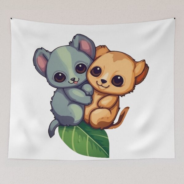Item preview, Cute cartoon lemur designed and sold by Stickermagician.