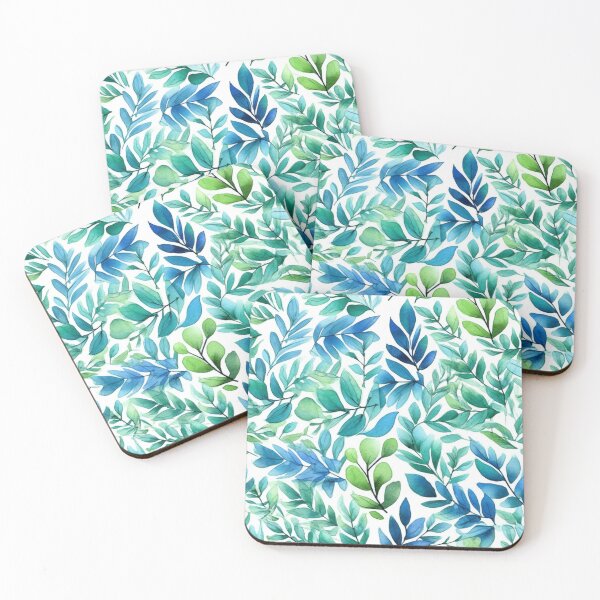 Item preview, Watercolor leaves art pattern #3 designed and sold by imagenia.