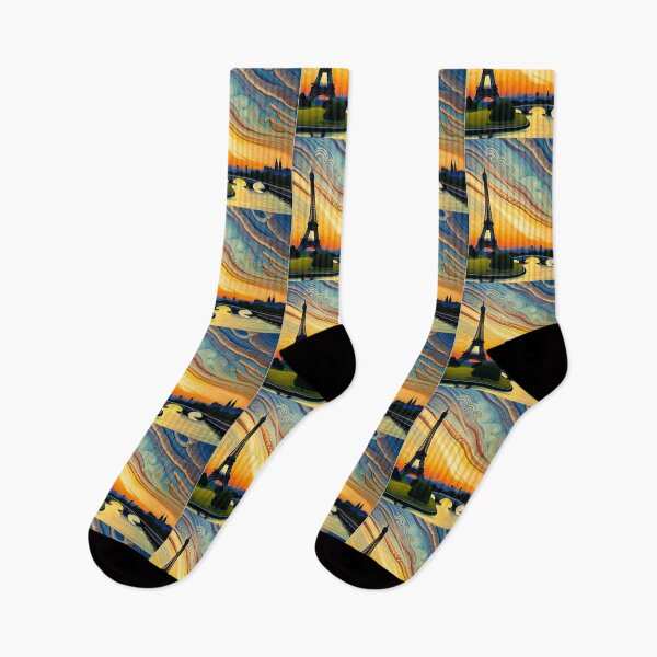 Item preview, Paris - Sunset - Van Gogh Inspired - Digital Art Print designed and sold by TheHappyK.