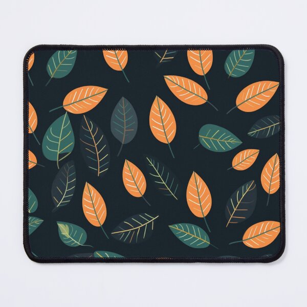 Item preview, Simple leaves pattern on black background #1 designed and sold by imagenia.