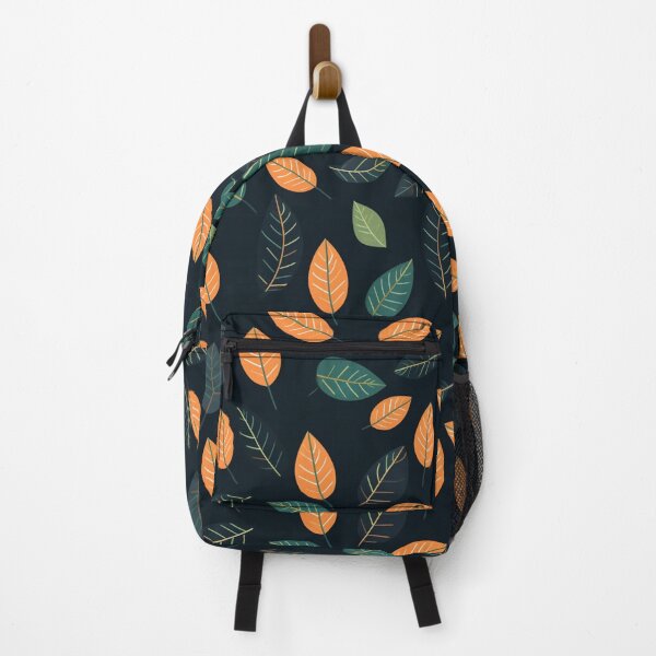 Item preview, Simple leaves pattern on black background #1 designed and sold by imagenia.
