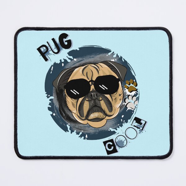 Item preview, Pug Cool, Illustration with funny puppy sporting sensational dark glasses. designed and sold by Malogue.