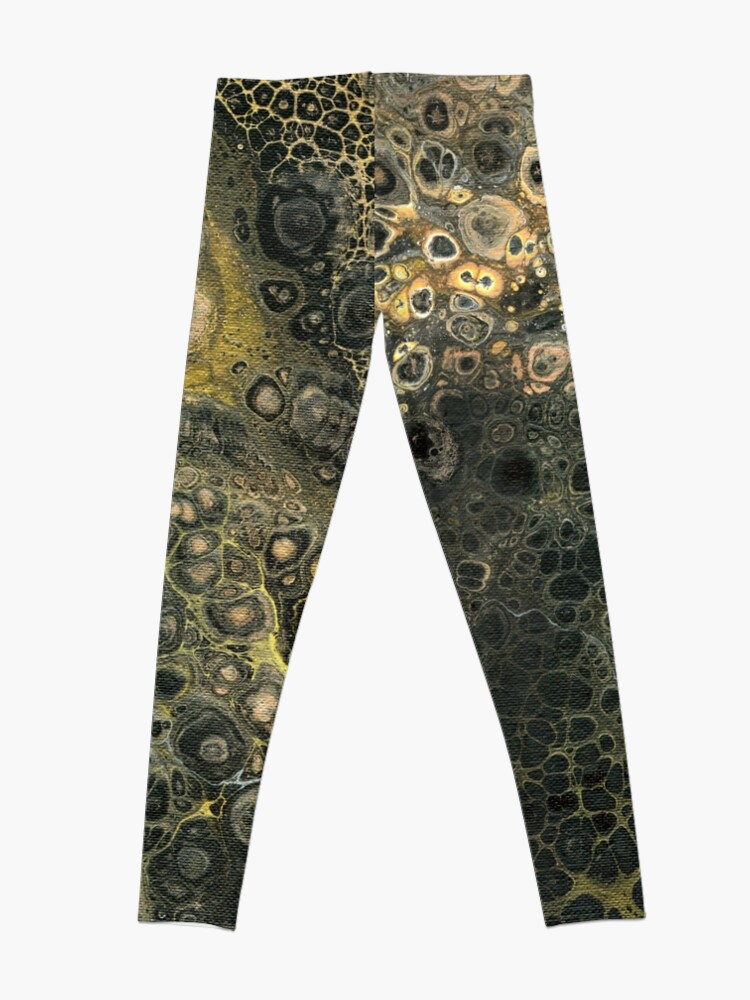 Alternate view of Fluid Black And Gold Leggings