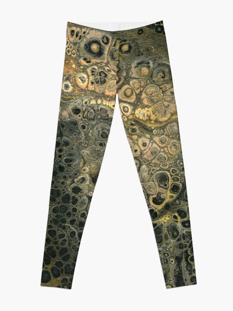 Alternate view of Fluid Black And Gold Leggings