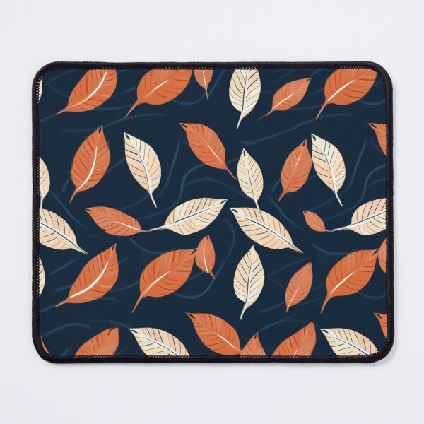 Item preview, Simple leaves pattern on black background #2 designed and sold by imagenia.