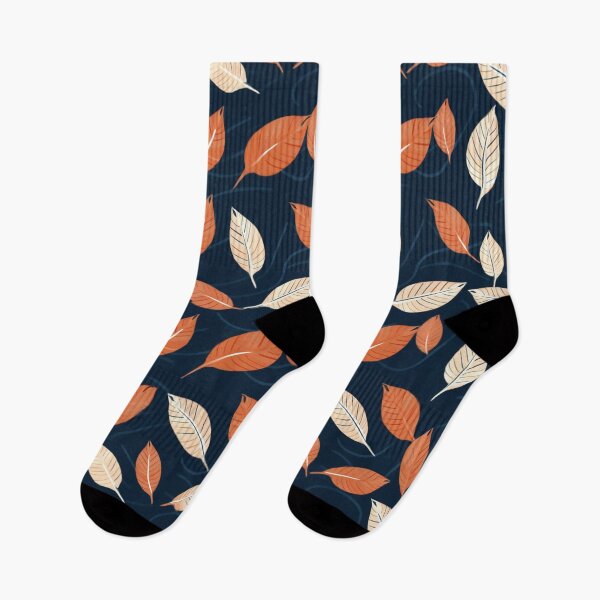 Item preview, Simple leaves pattern on black background #2 designed and sold by imagenia.