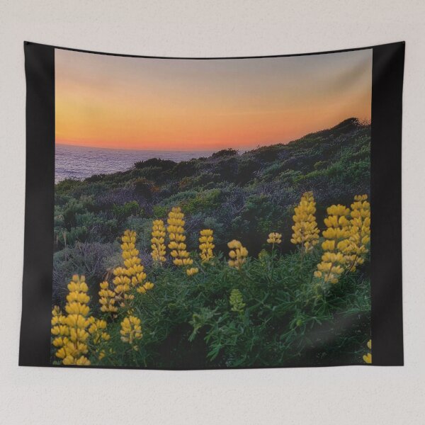 Item preview, Pasific sunset with yellow lupins designed and sold by Alla Gill.