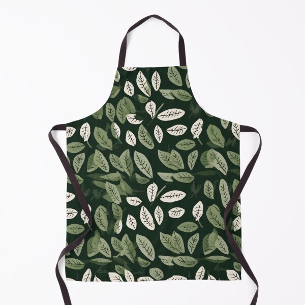 Item preview, Simple leaves pattern on dark green background #3 designed and sold by imagenia.