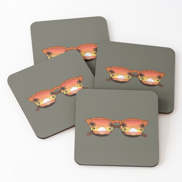 Item preview, Beach Sunset Summer Vacation Palm Trees Tropical Sunglasses 		 designed and sold by cohernirit8.