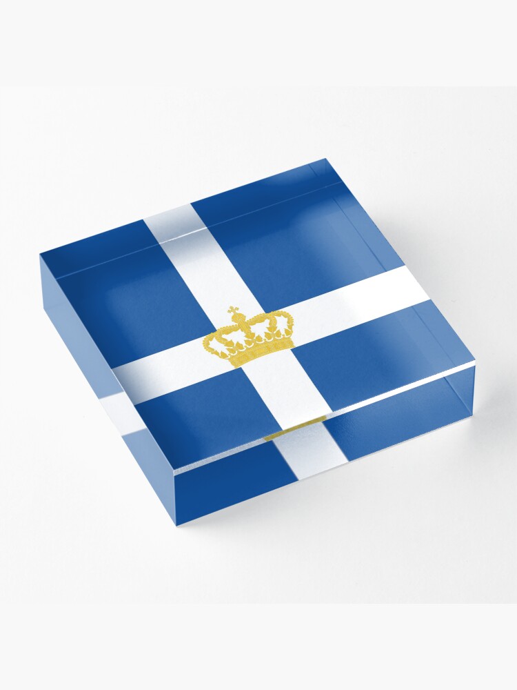 Alternate view of Naval Jack of Kingdom of Greece Acrylic Block