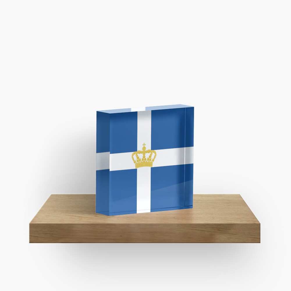 Naval Jack of Kingdom of Greece Acrylic Block