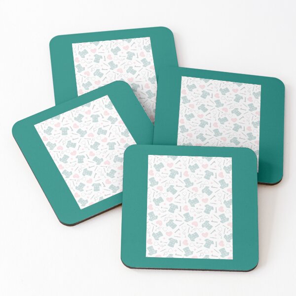 Item preview, Pink and Mint on White Graphic  designed and sold by tradualuoi32.