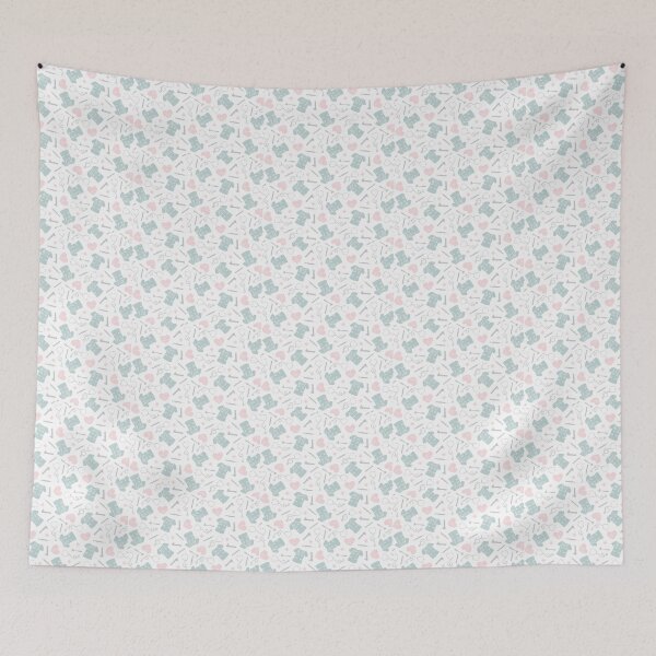 Item preview, Pink and Mint on White Graphic  designed and sold by tradualuoi32.