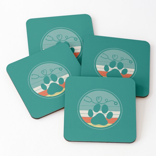 Item preview, Veterinarian Vet Tech Stethoscope Paw Retro designed and sold by tradualuoi32.