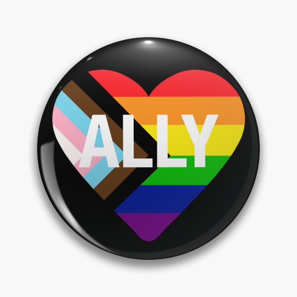 Item preview, Progress Pride Flag Heart ALLY designed and sold by NYXFN.