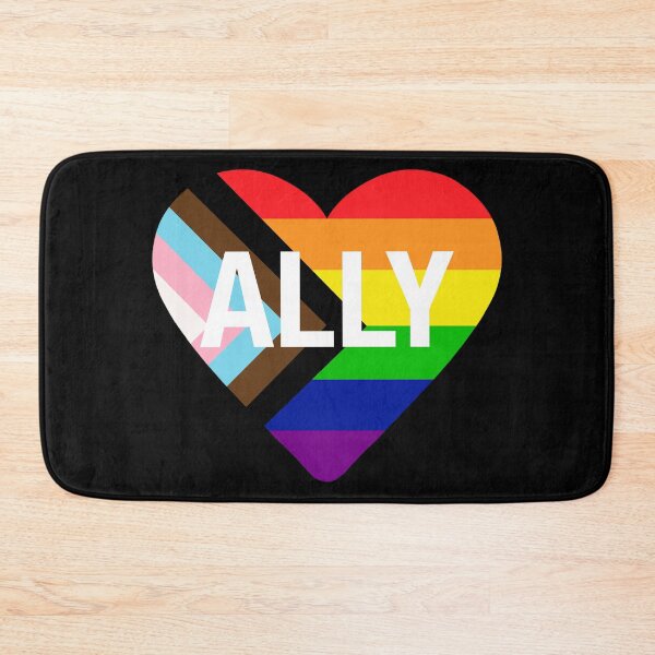 Item preview, Progress Pride Flag Heart ALLY designed and sold by NYXFN.