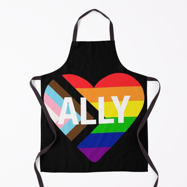 Item preview, Progress Pride Flag Heart ALLY designed and sold by NYXFN.
